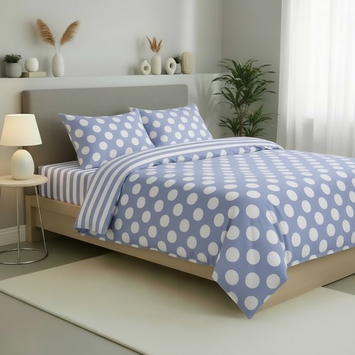 Copripiumino 100 cotone pois - copripiumino,